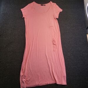 G By Giuliana Rancic Stretch Maxi Dress XL P Pink Short Sleeves Flowy